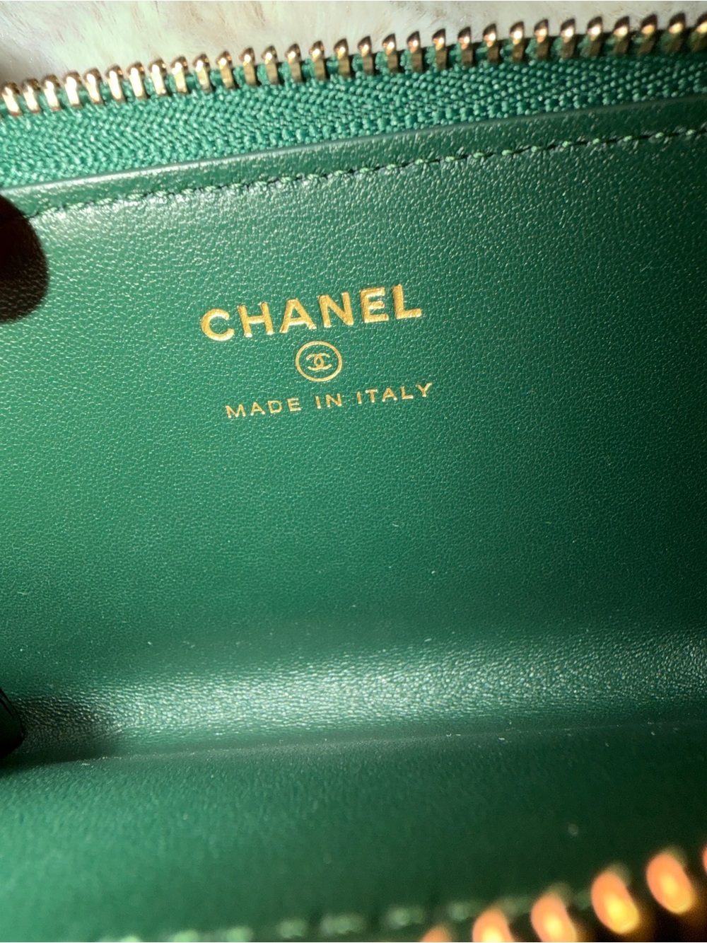 (Rare) CHANEL Green Croc-Embossed Leather Zip Cardholder (Matthieu Blazy 26S) - Picture 4 of 5